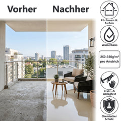 2K Epoxidharz Beschichtung Balkonfarbe Terrassenfarbe W735 2.5-10Kg