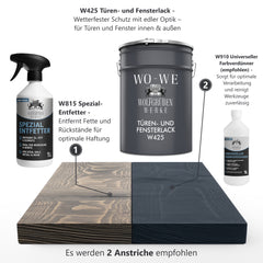 Türen und Fensterlack 3in1 Türenlack Holzfenster Farbe Metall W425 0,75-5L
