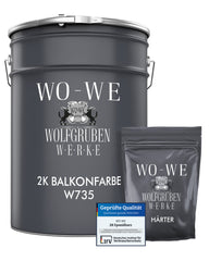 2K Epoxidharz Beschichtung Balkonfarbe Terrassenfarbe W735 2.5-10Kg