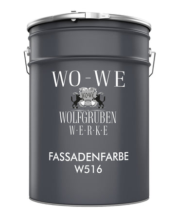 Fassadenfarbe Wandfarbe Wandanstrich Fassadenbeschichtung für Außen Weiß W516 1-20L