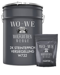 2K Steinteppich Versiegelung Bodenversiegelung Bodenbeschichtung Treppe W732 1,5-9KG